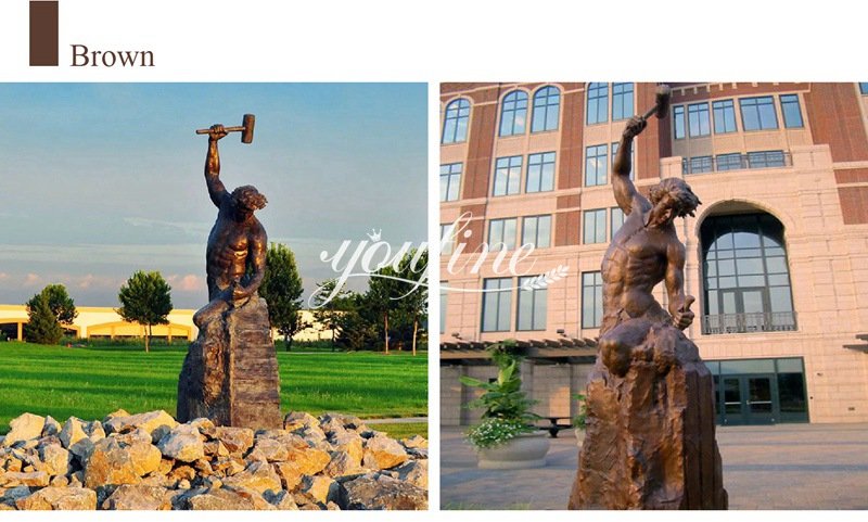 Statue of Man Carving Himself Out of Stone (3)