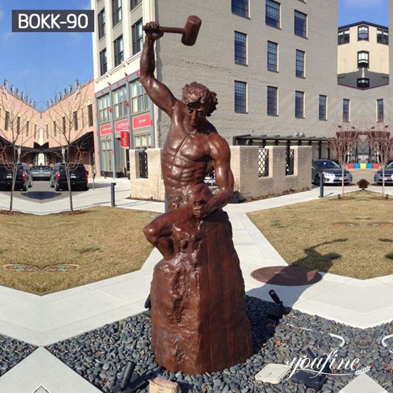 High Quality Bronze Statue of Man Chiseling Himself for Sale BOKK-90