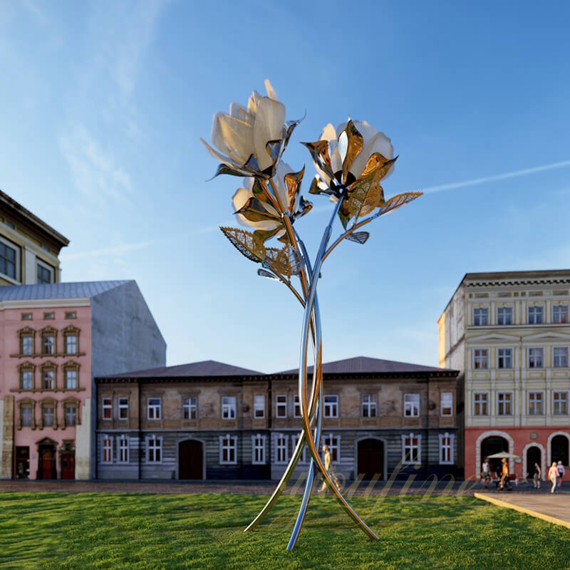 Stunning Large Metal Flower Sculpture for Public