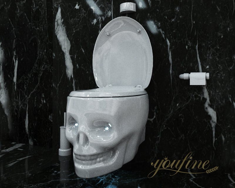 The Creepy and the Goth Art Marble Toilet - Skoilet