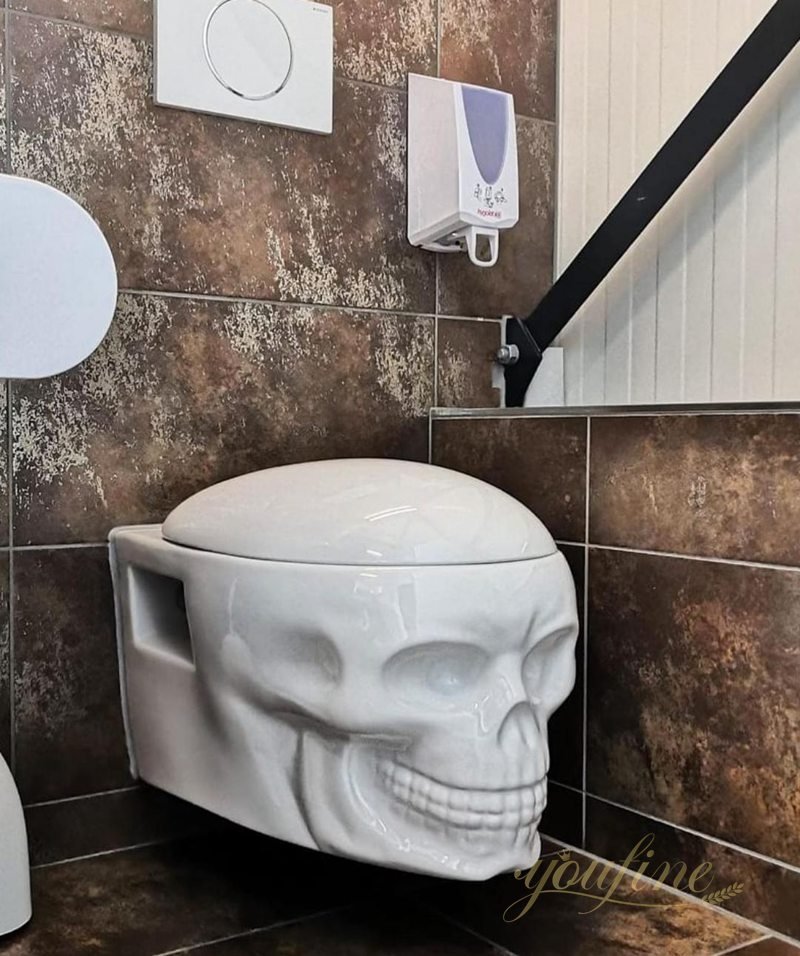 The Creepy and the Goth Art Marble Toilet - Skoilet