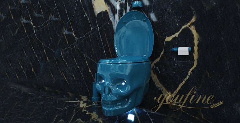 The Creepy and the Goth Art Marble Toilet - Skoilet