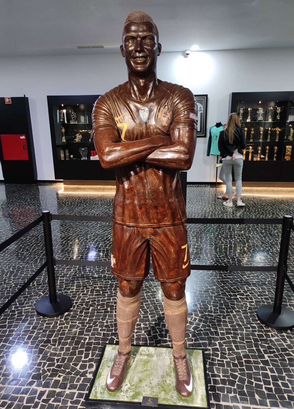 The Cristiano Ronaldo Chocolate Statue at the Funchal Museum