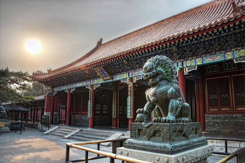 The Lion Sculptures at the Summer Palace