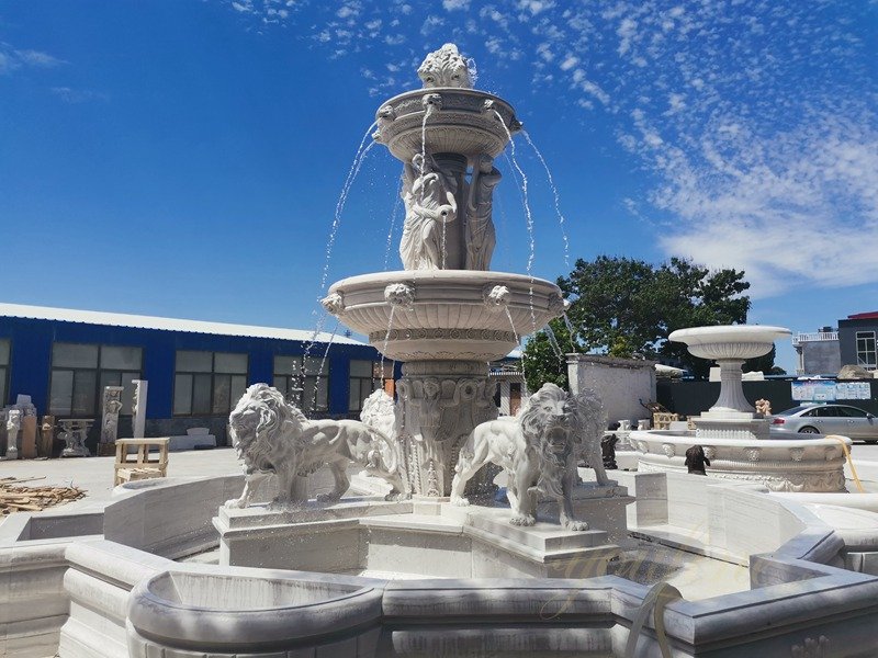 Tiered Lion Fountains