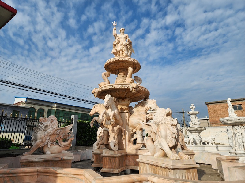 Tiered Lion Fountains