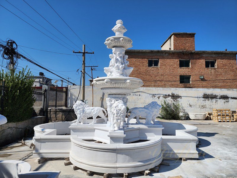 Tiered Lion Fountains