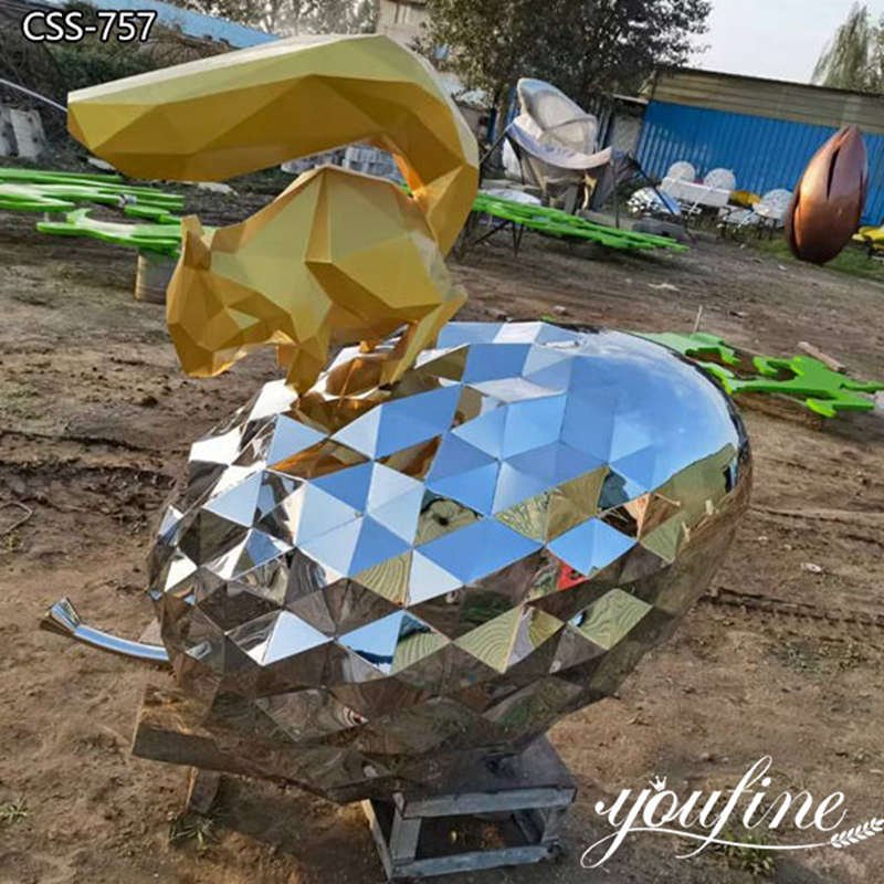 Unique Modern Outdoor Metal Squirrel Sculpture Supplier CSS-757 (1)