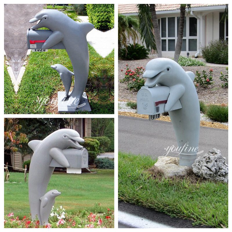 Various Bronze Dolphin Mailbox Stand for Sale