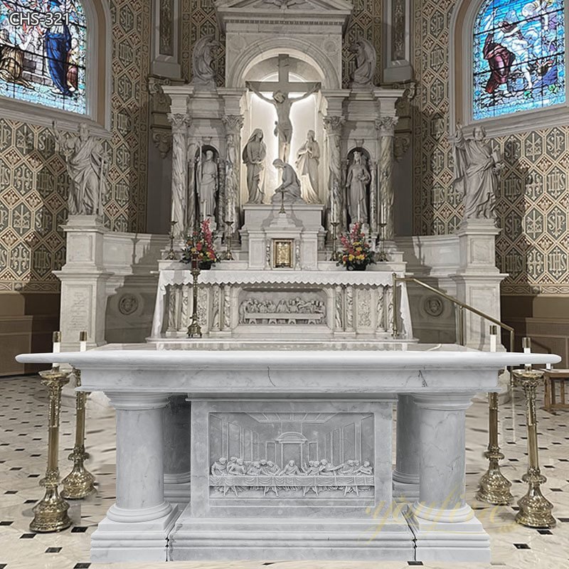 Vintage Religious Marble Altar For Church