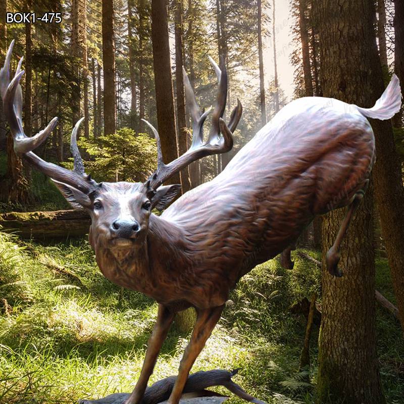 Vivid Bronze Whitetail Deer Sculpture for Sale BOK1-475