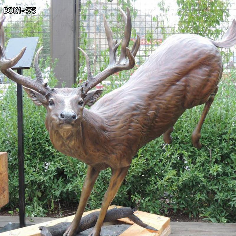 Vivid Bronze Whitetail Deer Sculpture for Sale