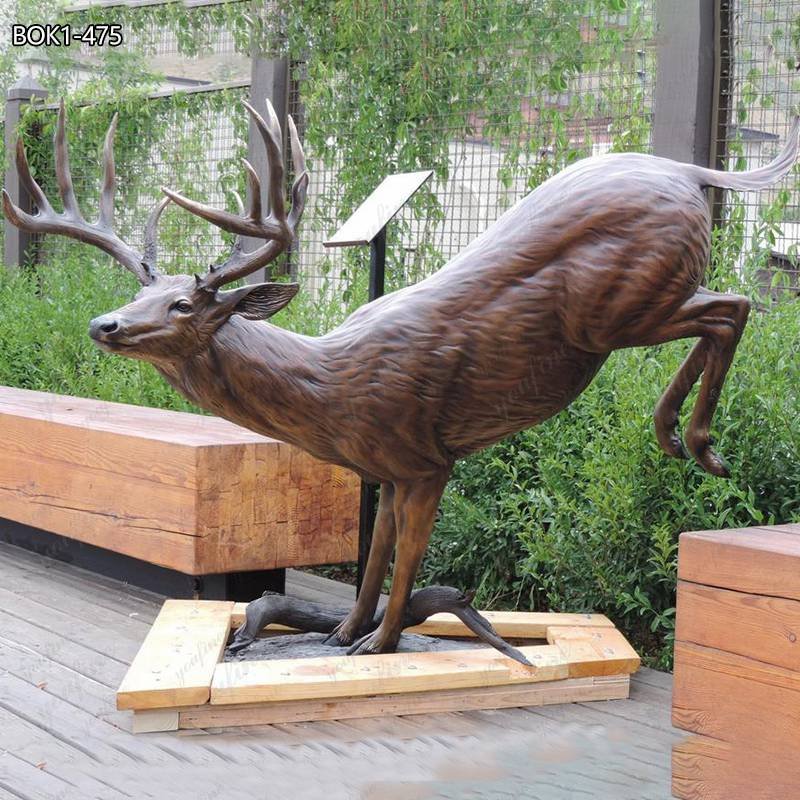 Vivid Bronze Whitetail Deer Sculpture for Sale