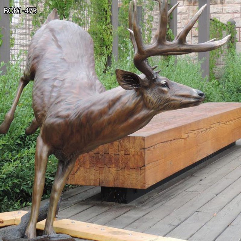Vivid Bronze Whitetail Deer Sculpture for Sale