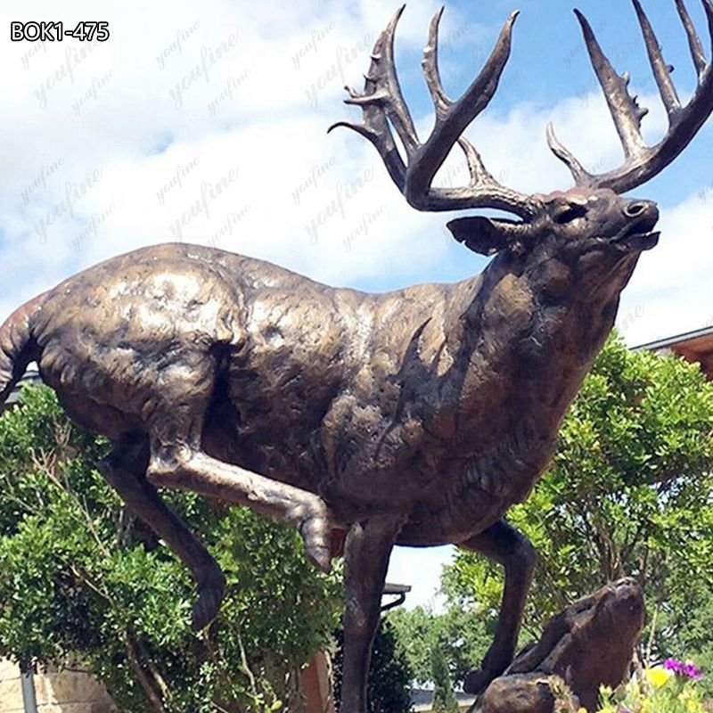 Vivid Bronze Whitetail Deer Sculpture for Sale