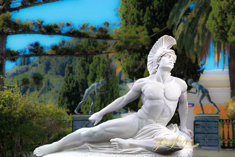 Vivid Marble Dying Achilles Statue