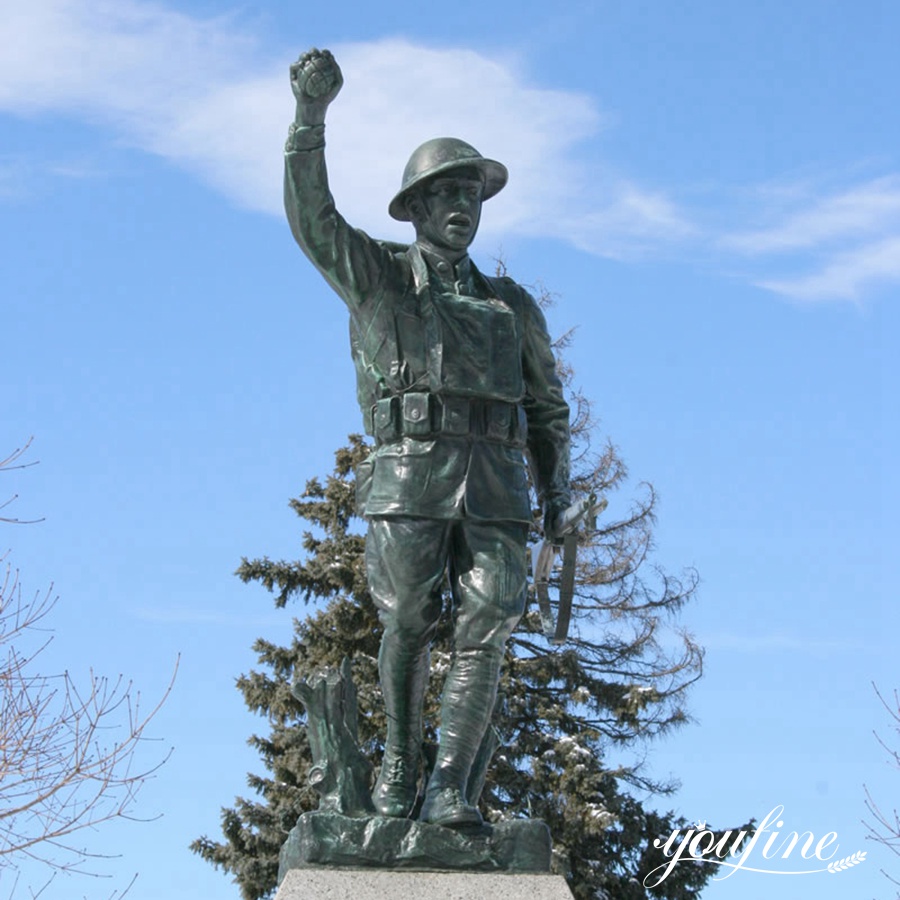 WW1 Bronze Spirit of the American Doughboy Statue for Outdoor Decor