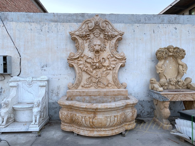 Wall-Mounted Lion Fountains