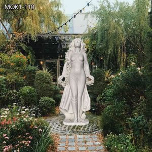  » White Marble Elegant Sculpture with Gauze Skirt for Yard MOK1-110