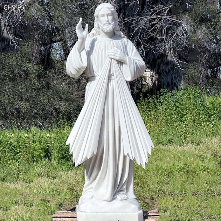 White Marble Outdoor Divine Mercy Statue Supplier