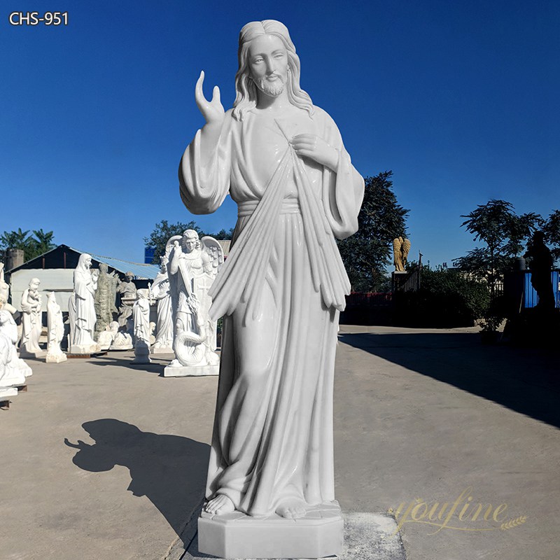 White Marble Outdoor Divine Mercy Statue Supplier