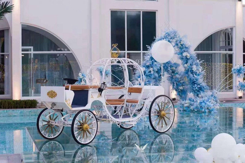 White Wedding Horse Carriage-YouFine Sculpture