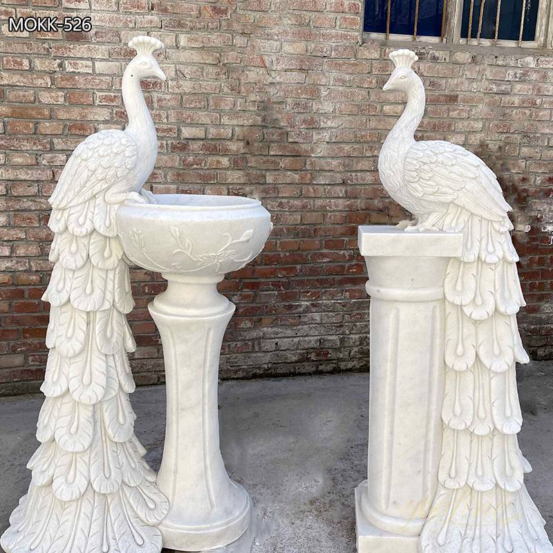  » Wholesale Natural Marble Large Peacock Statue Flower Pot Featured Image