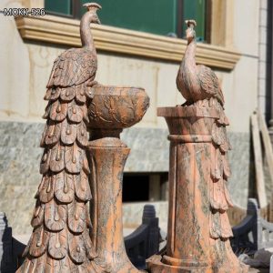  » Wholesale Natural Marble Large Peacock Statue Flower Pot