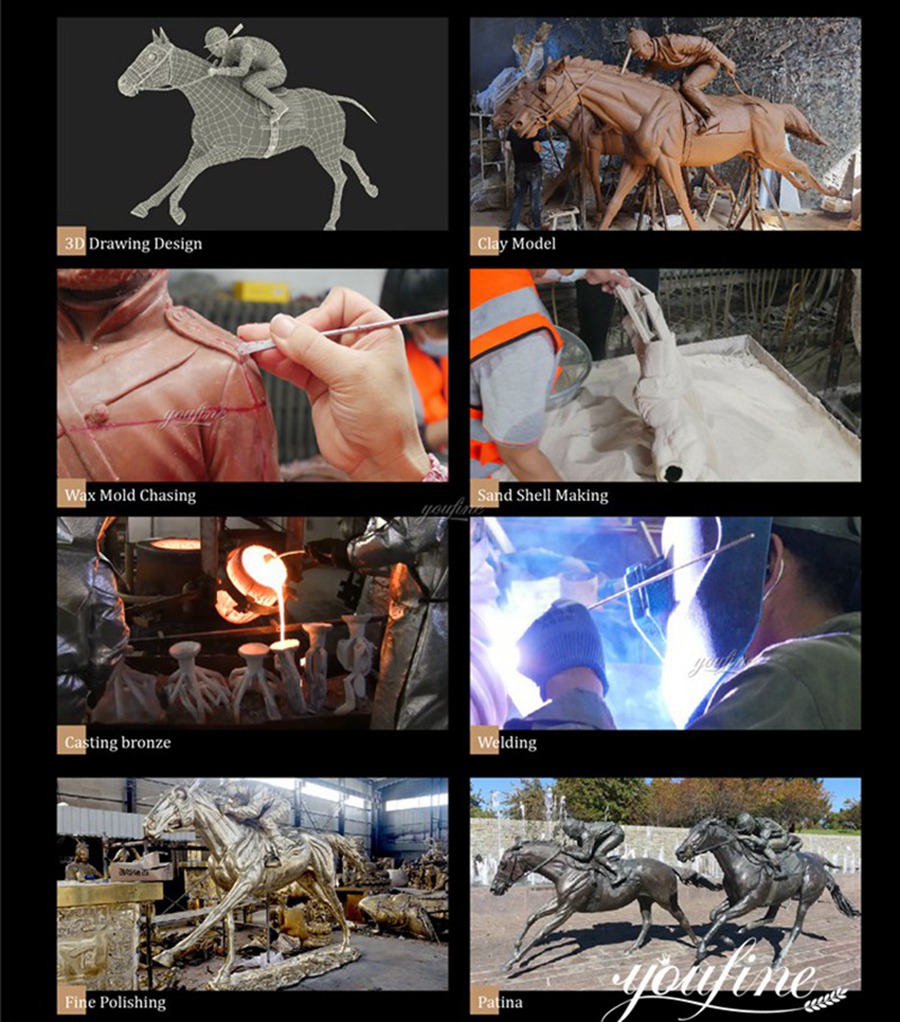 YouFine Manufacturer Bronze Horse Casting Process