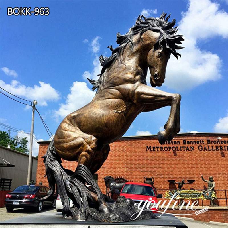 Outdoor Life-size Bronze Horse Statue Decor Supplier Online BOKK-963