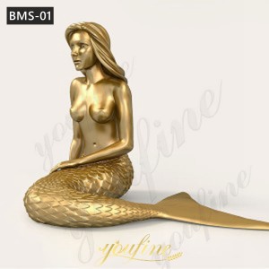 large bronze mermaid statue mermaid statue for sale BMS-01