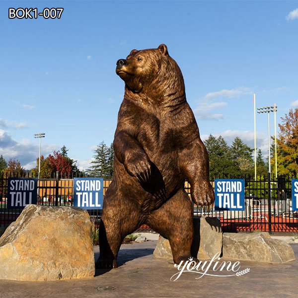 Life Size Bronze Bear Sculpture Outdoor Decor for Sale BOK1-007