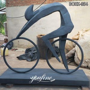  » Modern Bronze Abstract Cyclist Sculpture Sports Lovers for Sale BOKK-954