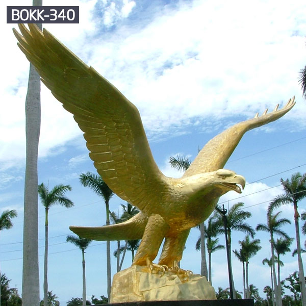 Outdoor decoration animal statue bronze eagle sculptures BOKK-340