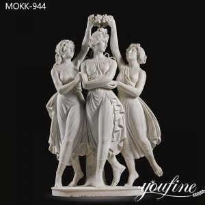 Hand Carved White Marble Statue of the Three Graces Supplier MOKK-944