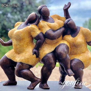  » Giant Bronze Metal Joyful Dancing Fat Lady Sculpture for Outdoor Decoration BOK1-162