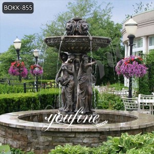  » Large Antique Bronze Lion Heads Ladies Fountain for Sale BOKK-855