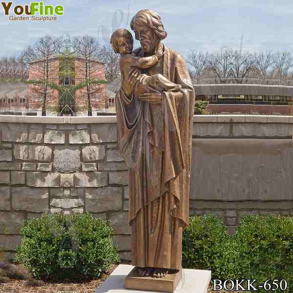 Life Size Bronze St Joseph Statue Religious Sculpture for Church or Garden BOKK-650