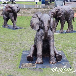  » Life Size Bronze Elephant Statue Outdoor Decor for Sale BOK1-280