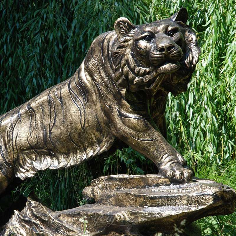 antique bronze tiger statue