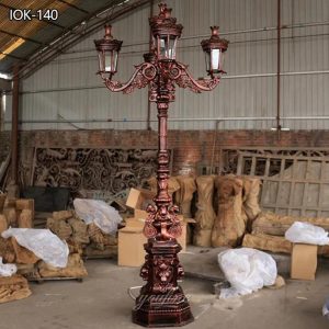  » Outdoor Antique Cast Iron Lamp Post for Sale IOK-140