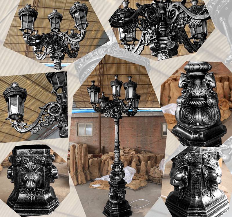 antique cast iron lamp post for sale 