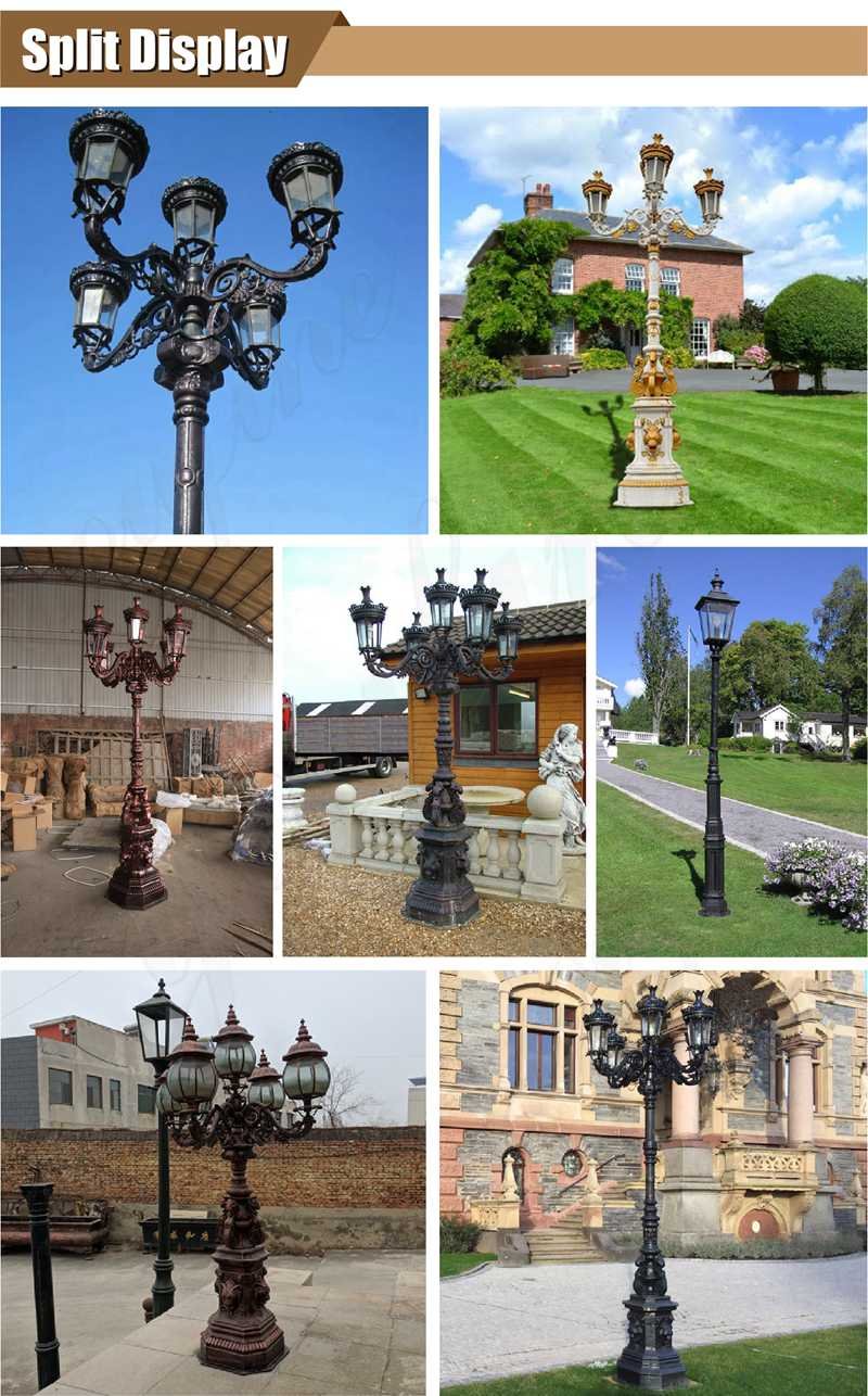 antique cast iron lamp post for sale 