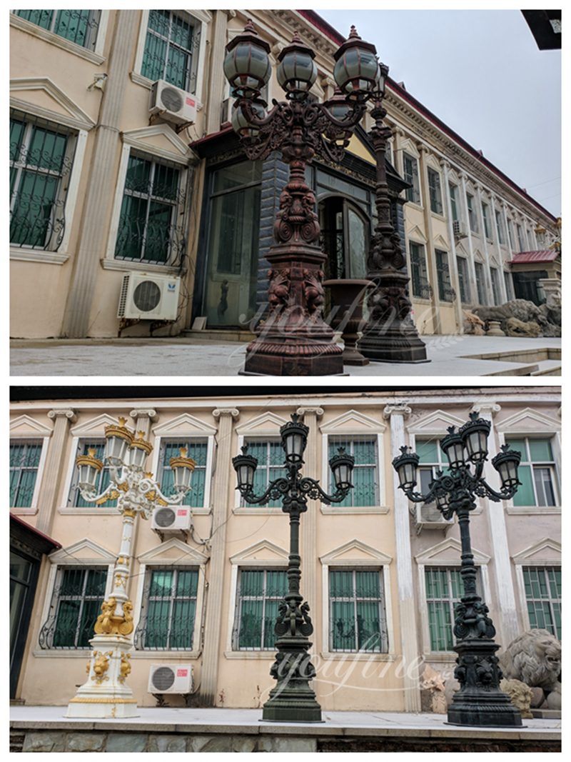 antique cast iron lamp posts in YouFine factory