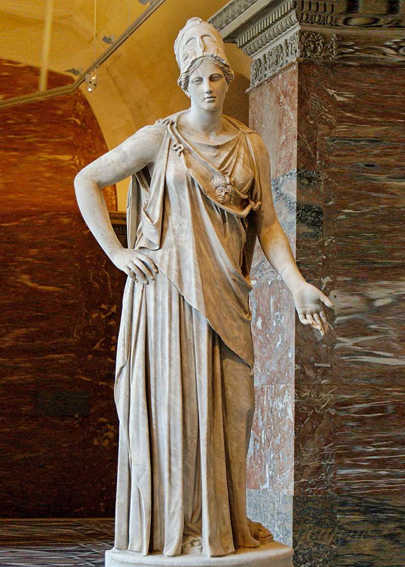 athena marble greek goddess statue