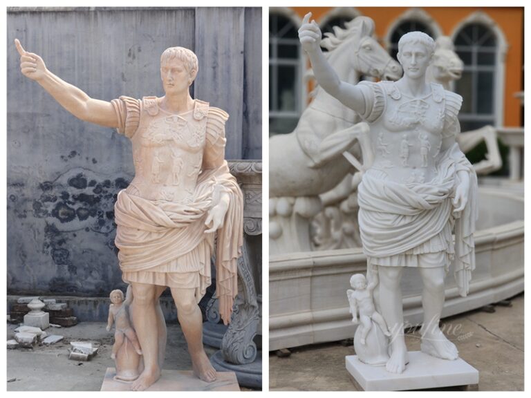 different colors of marble augustus of primaporta sculpture