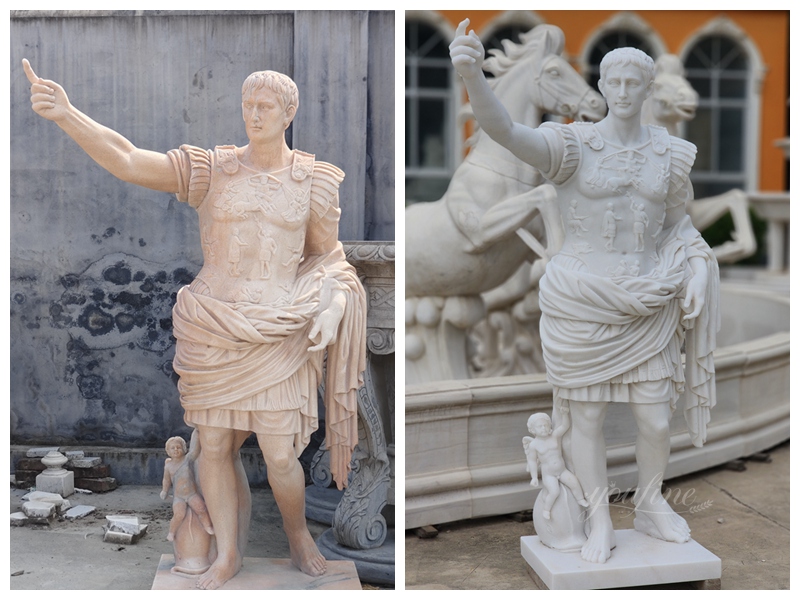 different colors of marble augustus of primaporta sculpture