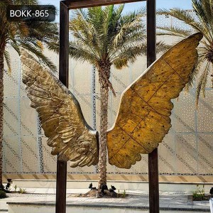  » Modern Decorative Large Bronze Wings Sculpture Wall Decor Ornament for Sale BOKK-885