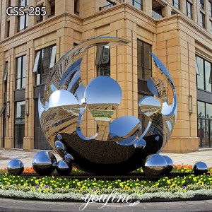 Outdoor Mirror Metal Sphere Sculpture Garden Decor for Sale CSS-285
