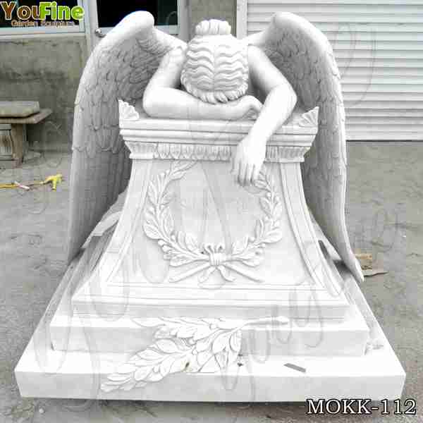 Buy Hand Carved Marble weeping angel monument headstone with Factory Price MOKK-112